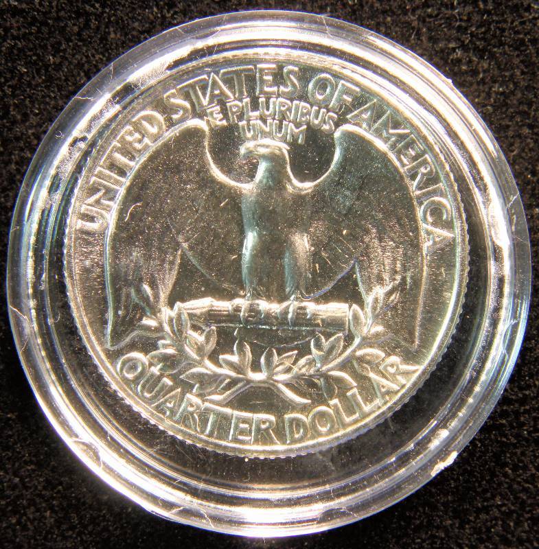 1957 PROOF WASHINGTON SILVER QUARTER GEM PROOF IN AIRTITE