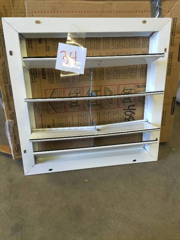 lot 34 image: Master Flow 20 in. Aluminum Gable Mount Automatic Shutter Model # SGM20 New