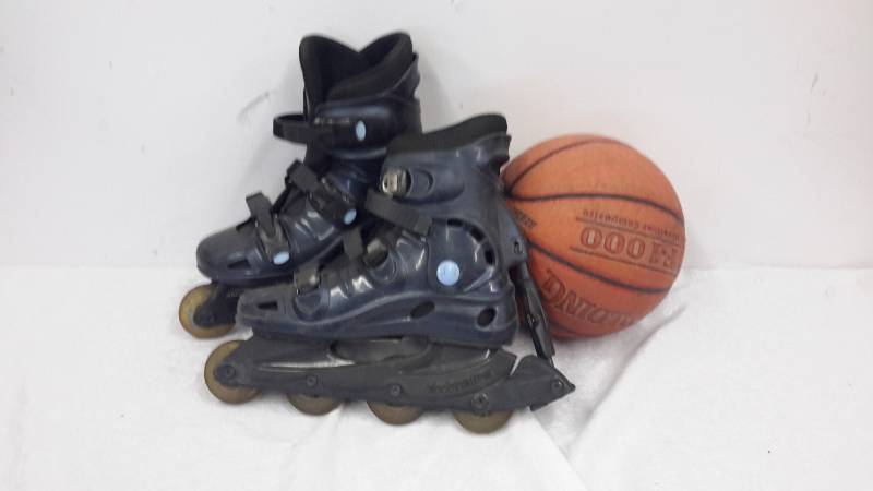 Roller blades and basketball