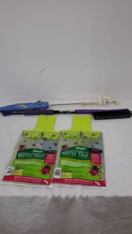 Umbrella, brush, beetle traps