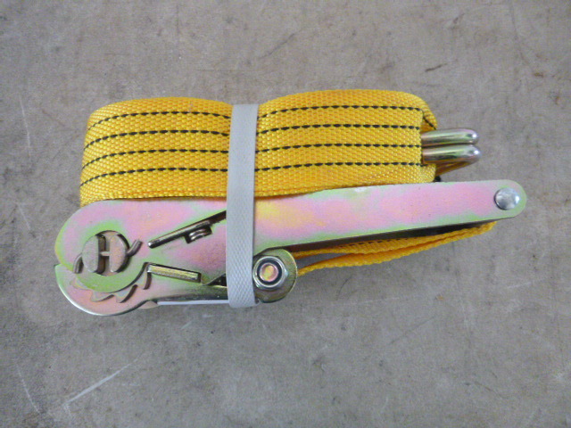 lot 15 image: Ratchet Tie Down with J Hooks