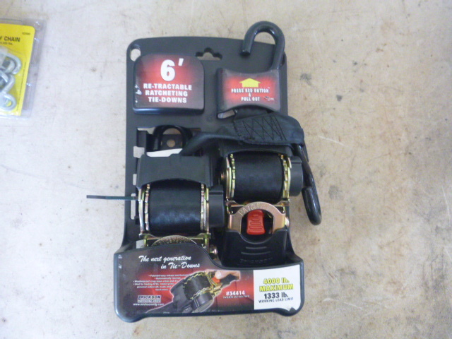 lot 25 image: Erickson Ratchet Tie Downs with J Hooks