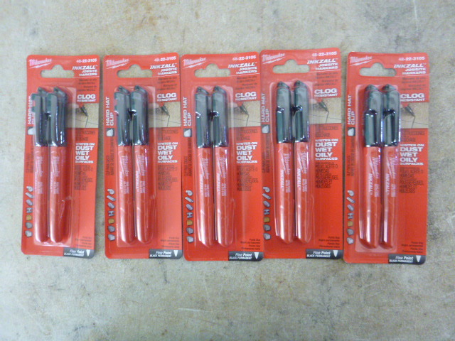 lot 76 image: 5 Packs of Milwaukee Inkzall Job Site Markers