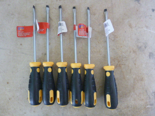 lot 89 image: 6 Slotted Screwdrivers