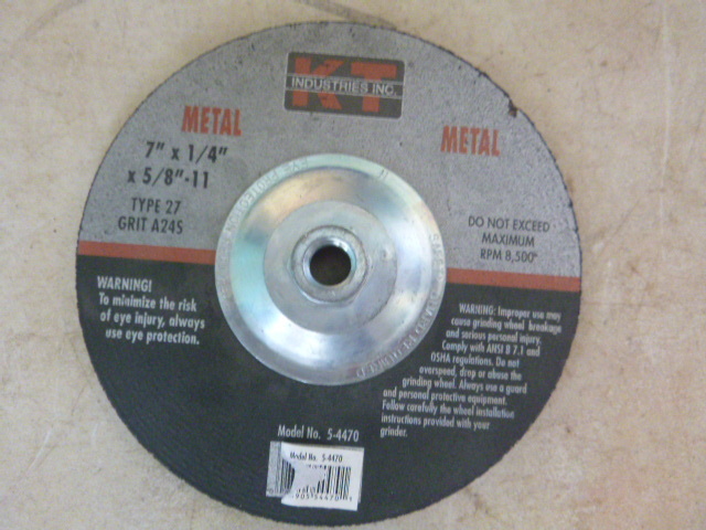 lot 103 image: KT Metal Grinding Disk