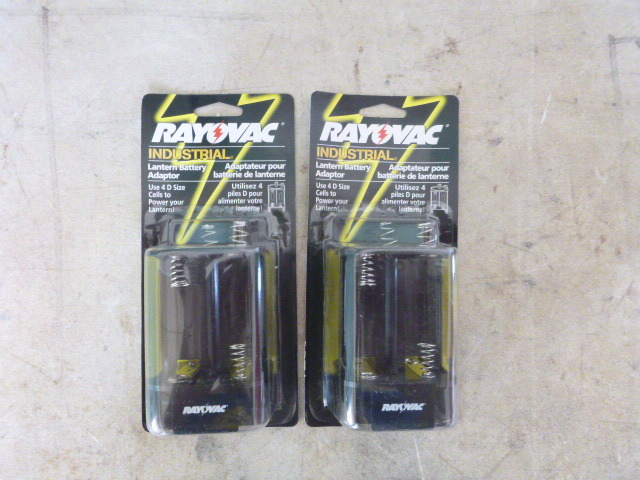 lot 135 image: 2 RayOVac Industrial Lantern Battery Adapters