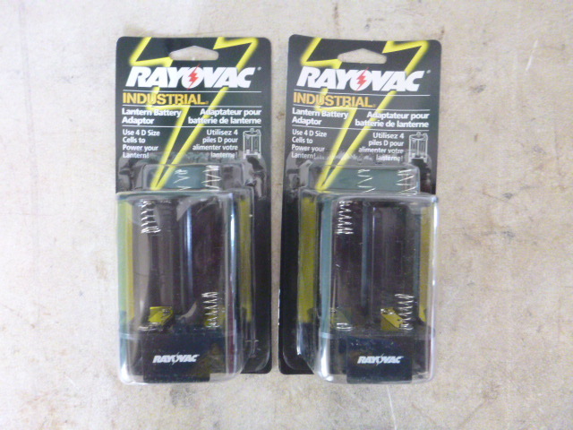 lot 136 image: 2 RayOVac Industrial Lantern Battery Adapters