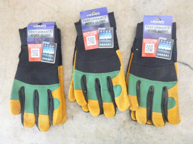 lot 149 image: 3 Pair of AMG Performance Work Gloves