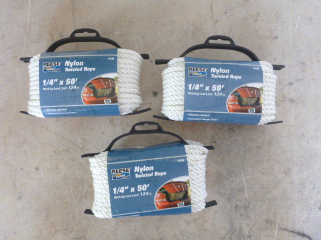 lot 167 image: 3 Spools of Reese Nylon Twisted Rope