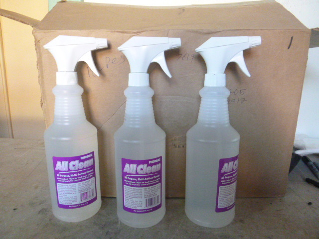 lot 182 image: 3 Bottles of All Clean All Purpose Multi-Surface Cleaner