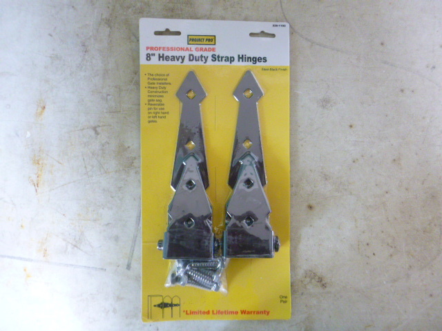 lot 240 image: Project Pro Grade Heavy Duty Strap Hinges