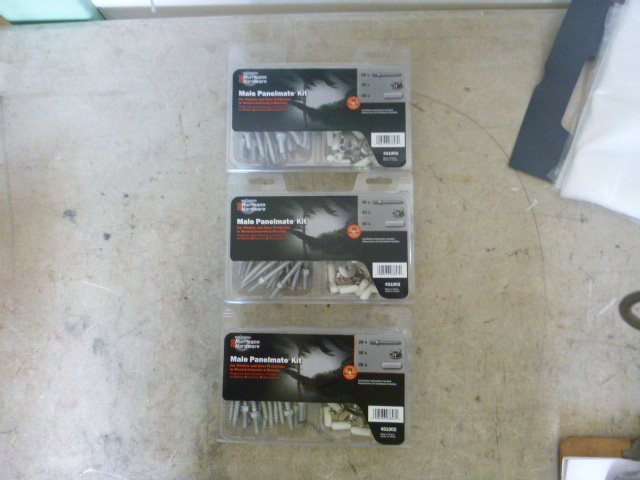 lot 248 image: 3 Hurricane Hardware Male Panelmate Kits