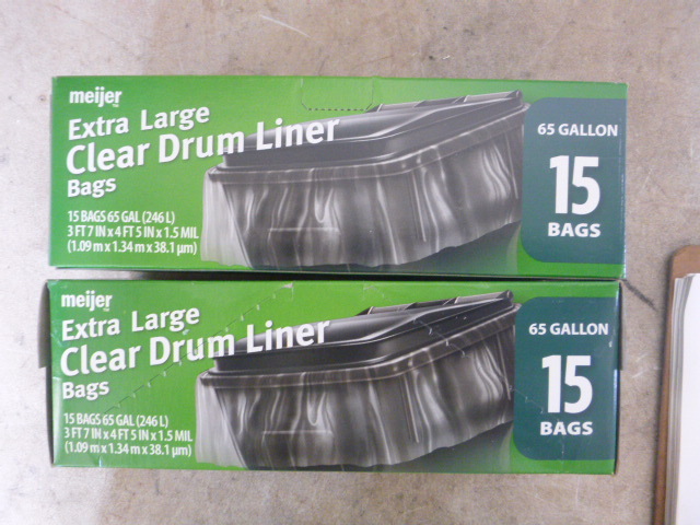 lot 300 image: 2 Boxes of Meijer Extra Large Clear Drum Liners
