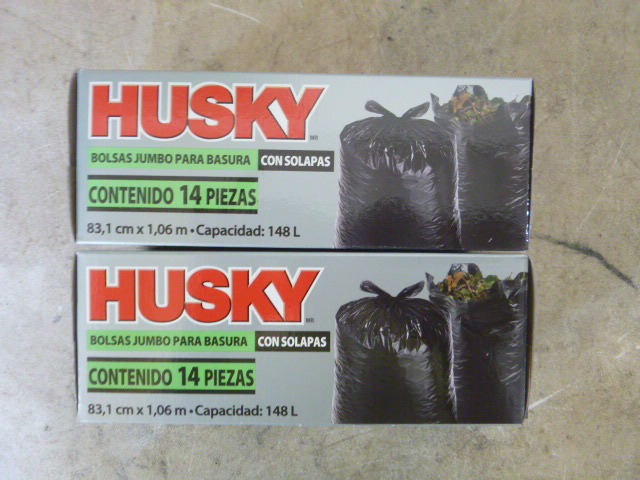 lot 302 image: 2 Boxes of Husky Flap Tie Yard Bags