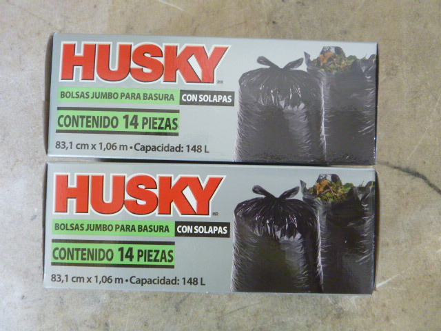 lot 305 image: 2 Boxes of Husky Flap Tie Yard Bags