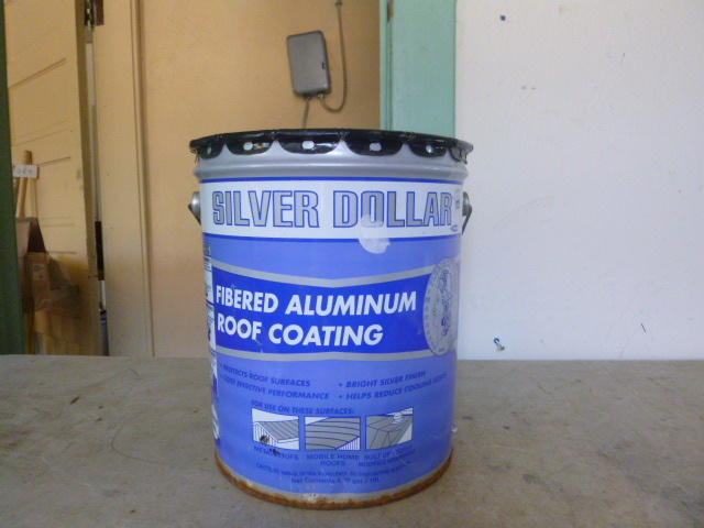 lot 318 image: Silver Dollar Fibered Aluminum Roof Coating