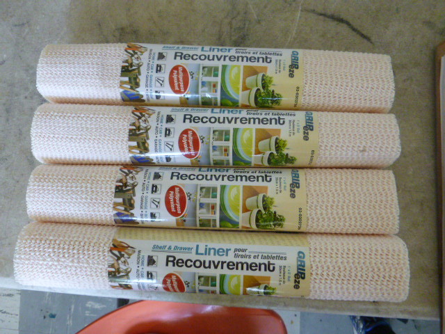 lot 337 image: 4 Rolls of Gripeze Shelf and Drawer Liners