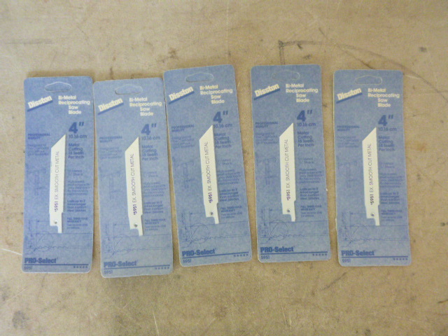 lot 351 image: 5 Disston Bi-Metal Reciprocating Saw Blades