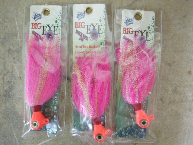 lot 397 image: 3 Wahoo Big Eye Bucktail Jigs