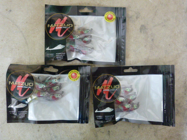 lot 418 image: 3 Packs of Matzuo Prism Shads