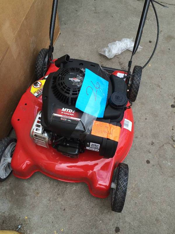 lot 26 image: MTD 20 in. 125cc OHV Briggs & Stratton Walk-Behind Gas Lawn Mower Model # 11A-02BT706 in working conditions