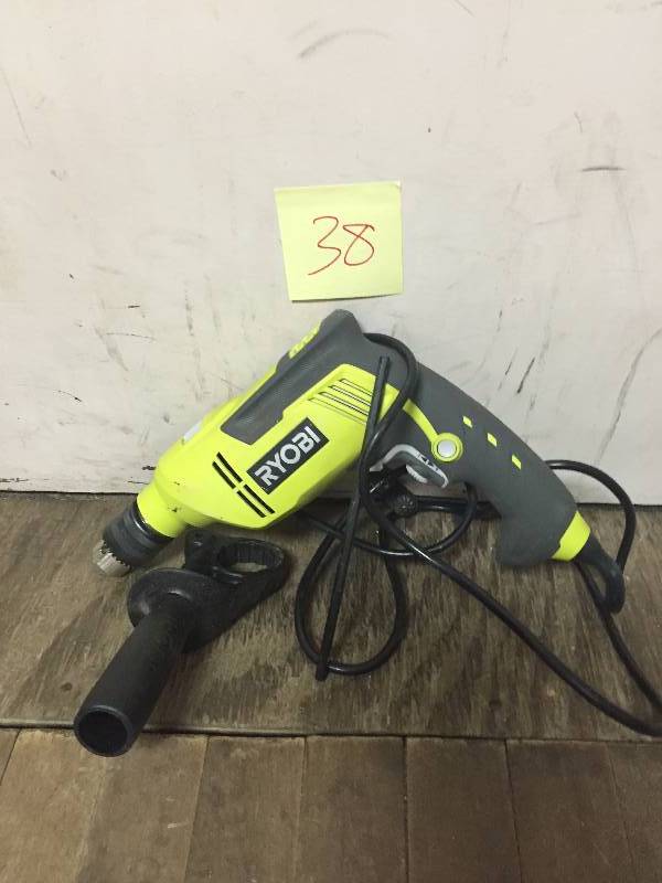 lot 38 image: Ryobi 6.2 Amp Variable Speed Reversible Hammer Drill-D620H New