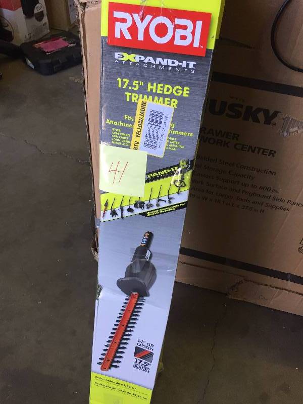 lot 41 image: Ryobi Expand it 17.5 Hedge Trimmer Attachment New