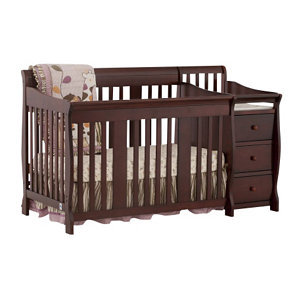 lot 3 image: Storkcraft Portofino 4-in-1 Convertible Crib and Changing Table