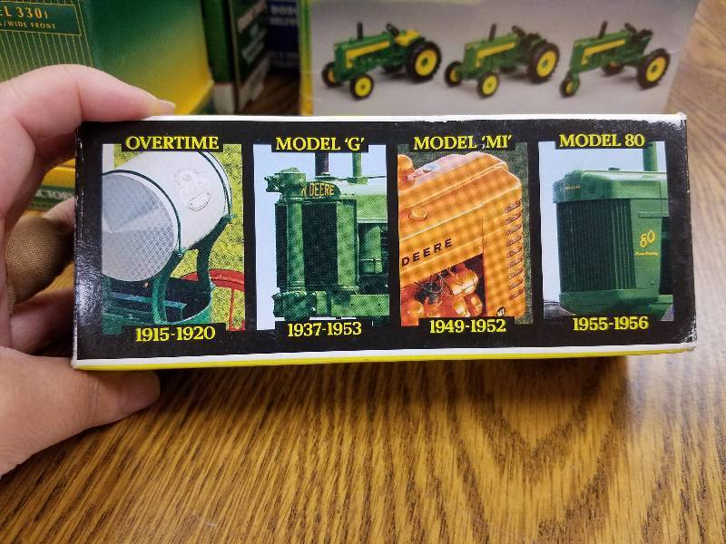 lot 14 image: John Deere Die Cast Tractors Overtime, Model G, Model MI & Model 80