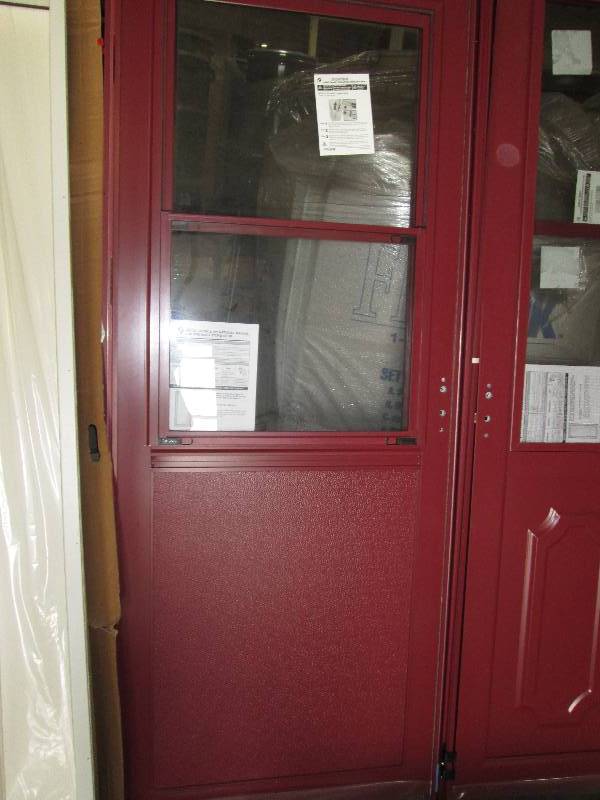 Red Storm Door Building Materials Brand New No Reserve