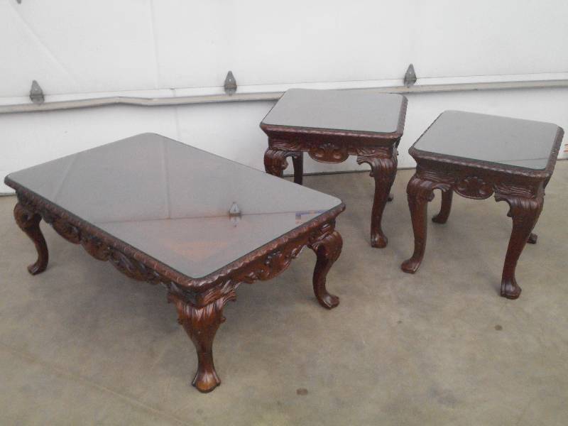 Solid Wood 3-Piece Coffee & End Tab...