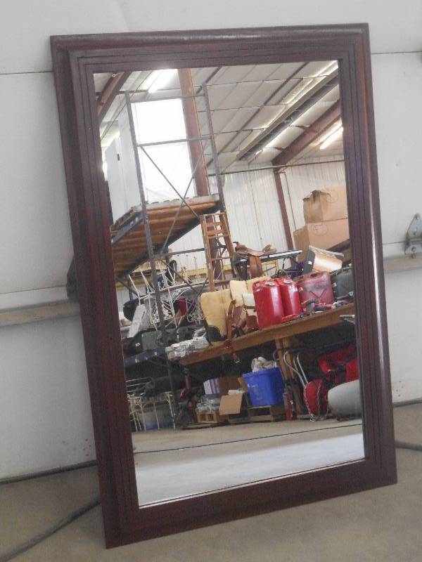 3x4.5 Wood-Frame Mirror, Very Nic...