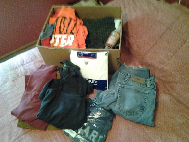 Box Lot-Mens Clothing-Some New, Size L