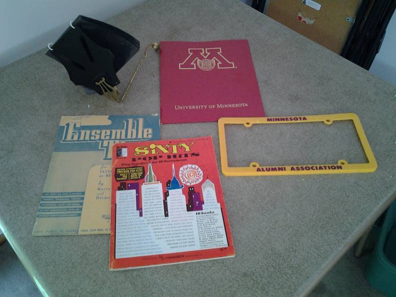 Music Holder For Horn, Sheet Music, U of M License Frame & Folder