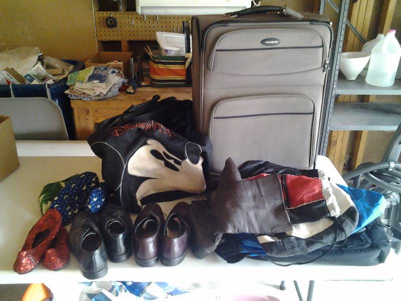Rolling Suitcase, Assortment Of Bags & Totes, Mens Shoes 10-12-11