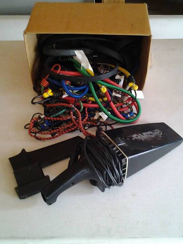 Box Of Bungee Cords, Car Hand-Vac