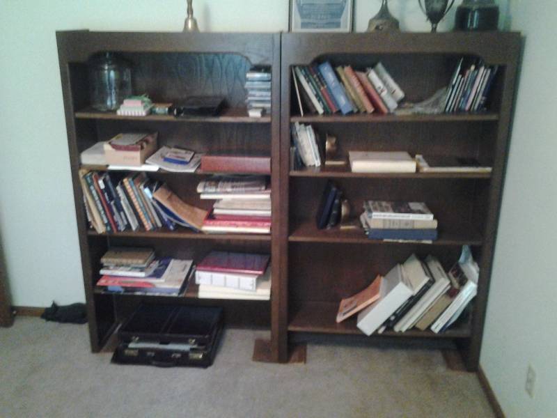 2-Wood Book Shelves ONLY - NO CONTENTS