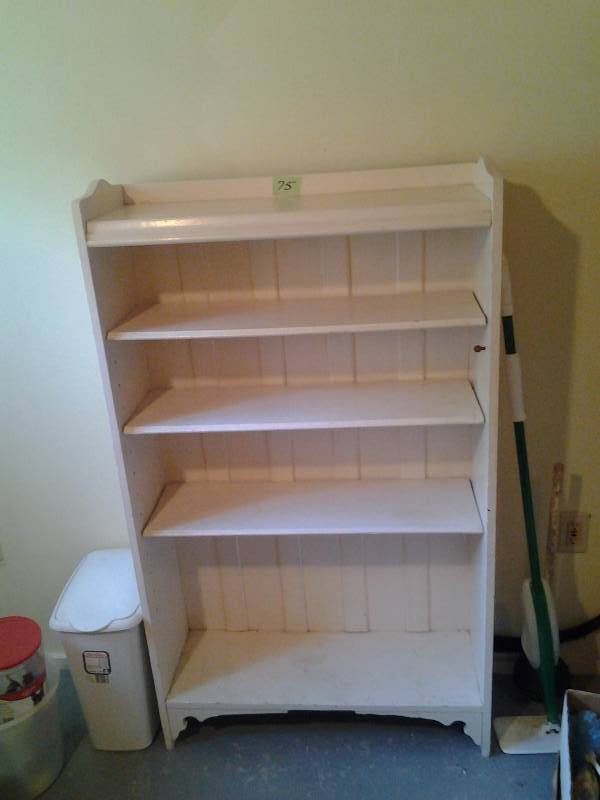 Vintage Painted Wood Shelf 31x9x52