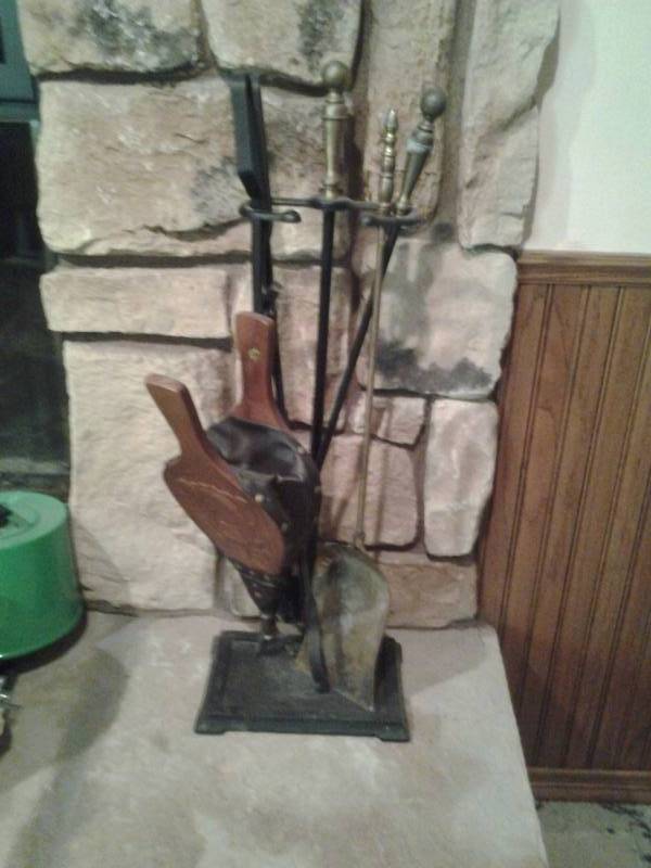 Fireplace Tools With Stand & Bellows