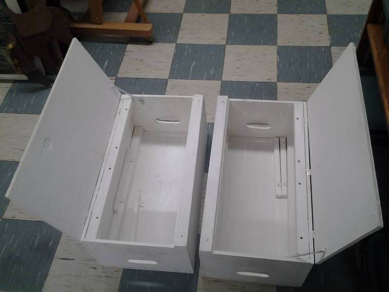 2-Wood DisplayStorage Boxes 28x15x11