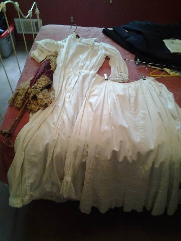 Vintage Clothing (Dress, Skirts, Parasol)
