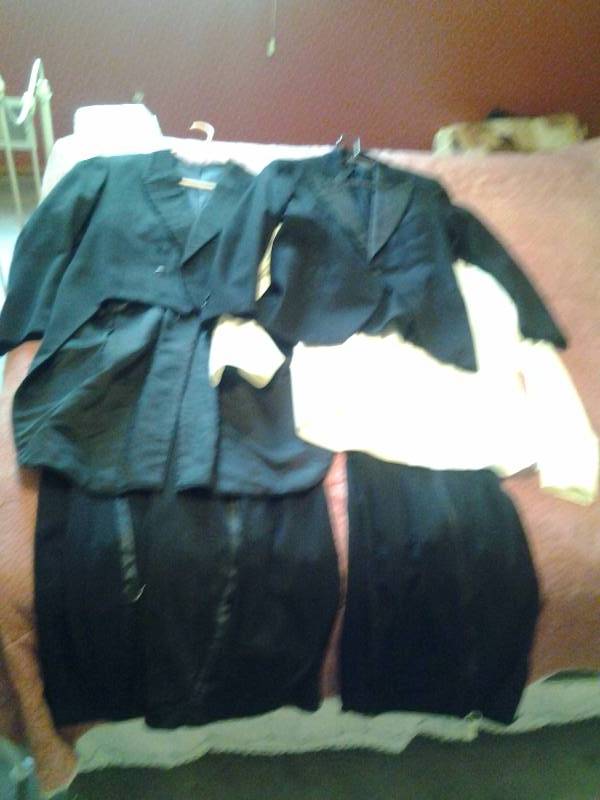 Vintage Tuxedos (1-Tail Coat, 1-Other Coat, 3-Pants, 2-Shirts)