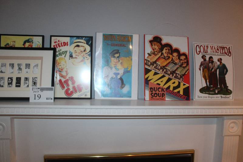 lot 19 image: Shelf Lot of Framed Wall Art