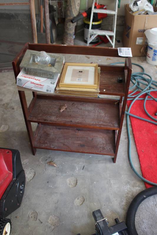 lot 111 image: 3-Shelf Bookcase Contents Not Included