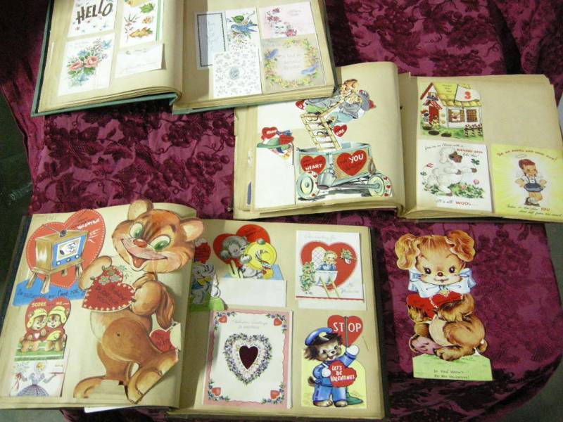 lot 60 image: Vintage Holiday Card Scrapbooks