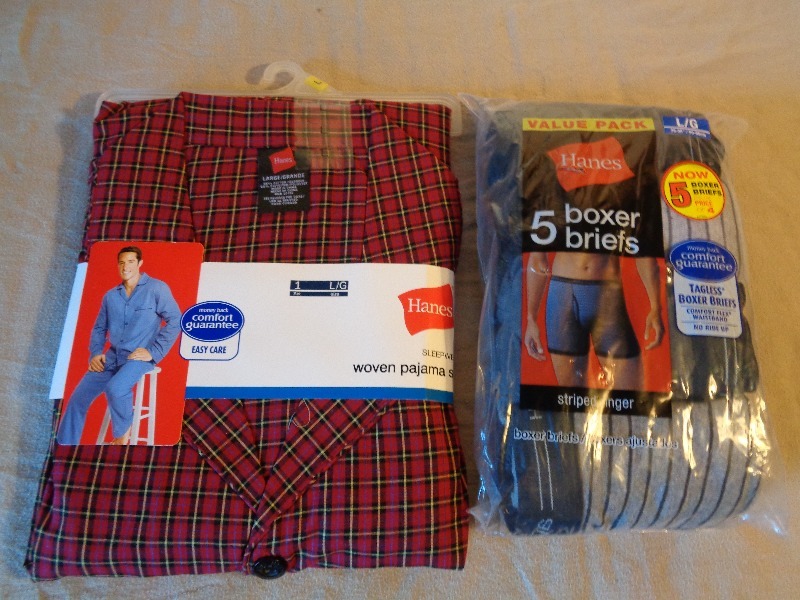 lot 58 image: New Mens Large Pjs and Boxer Briefs
