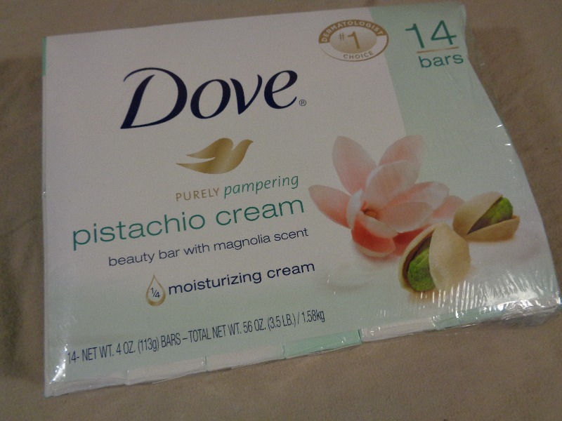 lot 82 image: 14 New Bars of Dove Pistachio Cream Bar Soap