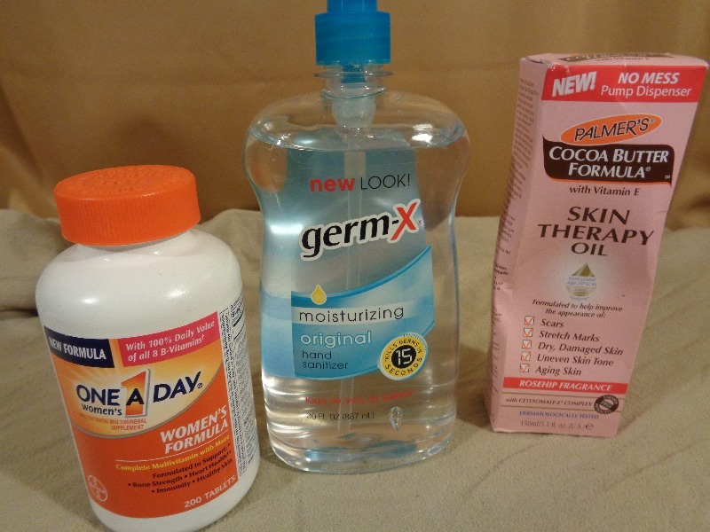 lot 88 image: New One A Day Vitamins, Germ X, and Palmers Skin Therapy Oil