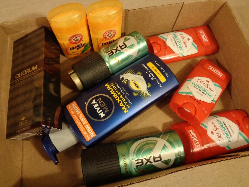 lot 118 image: New Mens Deodorant, Nivea Lotion, Axe, and Cologne