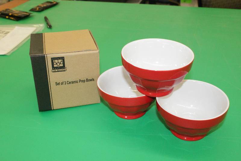 48 sets of 3 Piece Kitchen Ceramic Prep Bowls (3 Cases of 16 each)